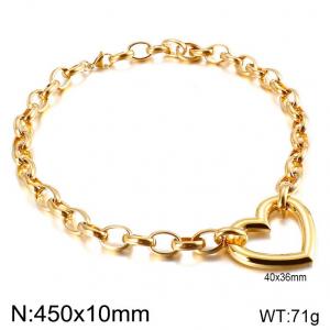 SS Gold-Plating Necklace - KN113992-Z