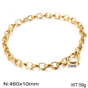 SS Gold-Plating Necklace - KN113994-Z