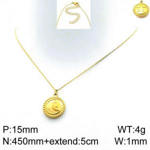 SS Gold-Plating Necklace - KN114063-Z