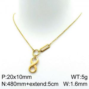 SS Gold-Plating Necklace - KN114084-Z