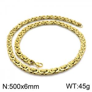 SS Gold-Plating Necklace - KN114149-Z