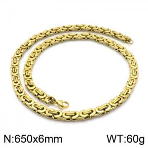 SS Gold-Plating Necklace - KN114152-Z