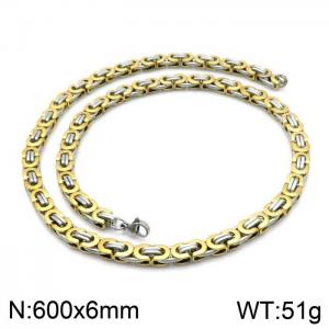 SS Gold-Plating Necklace - KN114165-Z