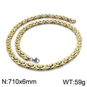 SS Gold-Plating Necklace - KN114167-Z