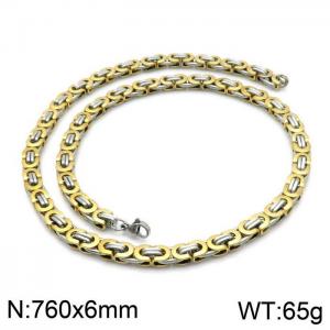 SS Gold-Plating Necklace - KN114168-Z