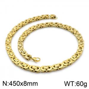 SS Gold-Plating Necklace - KN114183-Z