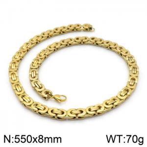 SS Gold-Plating Necklace - KN114185-Z