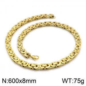 SS Gold-Plating Necklace - KN114186-Z