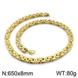 SS Gold-Plating Necklace - KN114187-Z