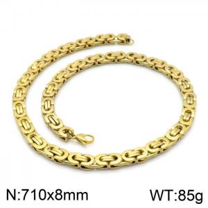 SS Gold-Plating Necklace - KN114188-Z