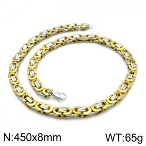 SS Gold-Plating Necklace - KN114190-Z