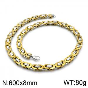 SS Gold-Plating Necklace - KN114193-Z