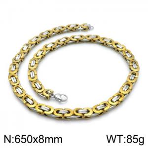 SS Gold-Plating Necklace - KN114194-Z