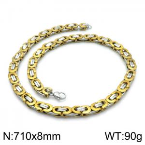 SS Gold-Plating Necklace - KN114195-Z