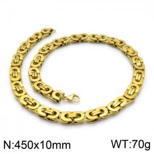 SS Gold-Plating Necklace - KN114204-Z