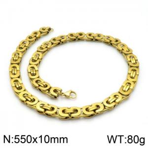 SS Gold-Plating Necklace - KN114206-Z