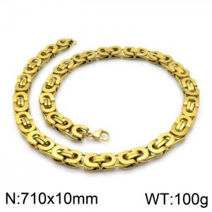 SS Gold-Plating Necklace - KN114209-Z