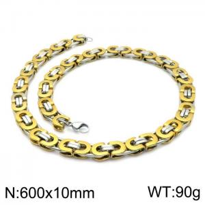 SS Gold-Plating Necklace - KN114221-Z