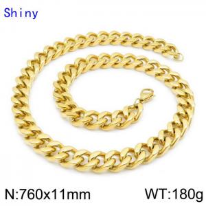 SS Gold-Plating Necklace - KN114252-Z