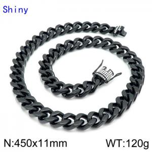 Stainless Steel Black-plating Necklace - KN114295-Z