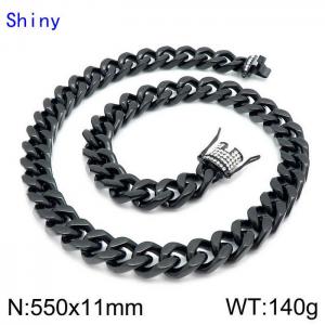 Stainless Steel Black-plating Necklace - KN114297-Z