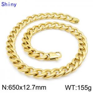 SS Gold-Plating Necklace - KN114320-Z