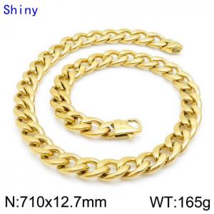 SS Gold-Plating Necklace - KN114321-Z