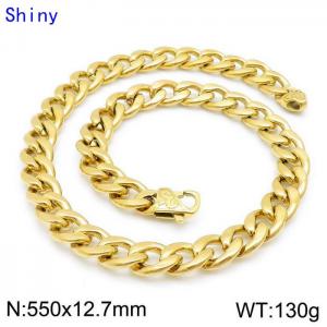 SS Gold-Plating Necklace - KN114360-Z