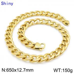 SS Gold-Plating Necklace - KN114362-Z