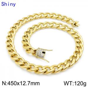 SS Gold-Plating Necklace - KN114400-Z