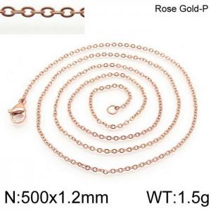 SS Rose Gold-Plating Necklace - KN114418-Z
