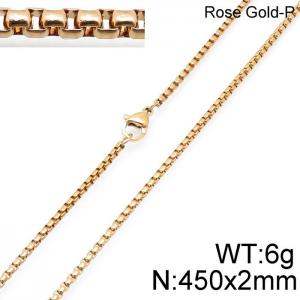 SS Rose Gold-Plating Necklace - KN114421-Z