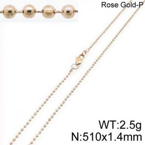 SS Rose Gold-Plating Necklace - KN114430-ZC