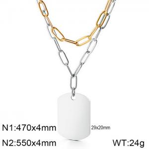 SS Gold-Plating Necklace - KN114441-Z