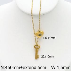 SS Gold-Plating Necklace - KN114615-Z