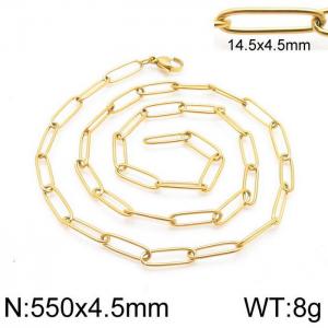 SS Gold-Plating Necklace - KN114650-Z