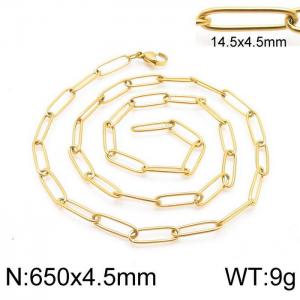 SS Gold-Plating Necklace - KN114652-Z