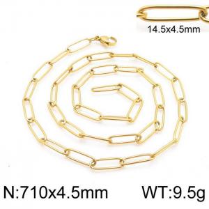 SS Gold-Plating Necklace - KN114653-Z