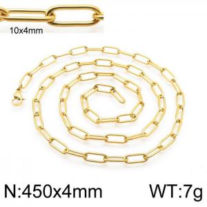 SS Gold-Plating Necklace - KN114676-Z