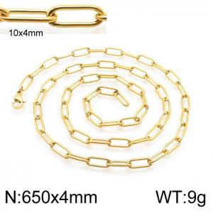 SS Gold-Plating Necklace - KN114680-Z