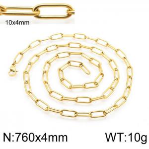 SS Gold-Plating Necklace - KN114682-Z