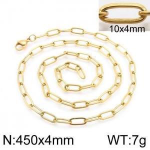 SS Gold-Plating Necklace - KN114683-Z