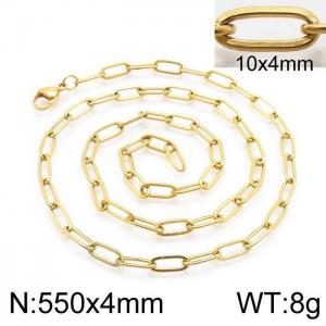 SS Gold-Plating Necklace - KN114684-Z