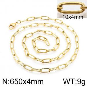 SS Gold-Plating Necklace - KN114687-Z