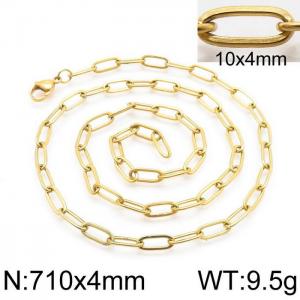 SS Gold-Plating Necklace - KN114688-Z