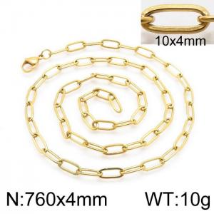 SS Gold-Plating Necklace - KN114689-Z