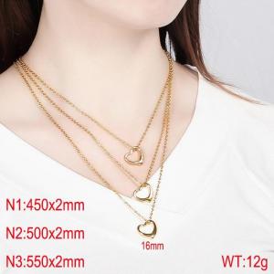 SS Gold-Plating Necklace - KN114910-Z