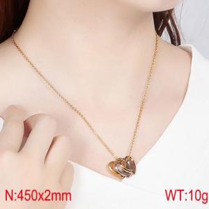 SS Gold-Plating Necklace - KN114915-Z