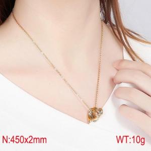 SS Gold-Plating Necklace - KN114916-Z