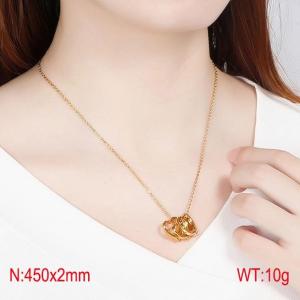 SS Gold-Plating Necklace - KN114917-Z